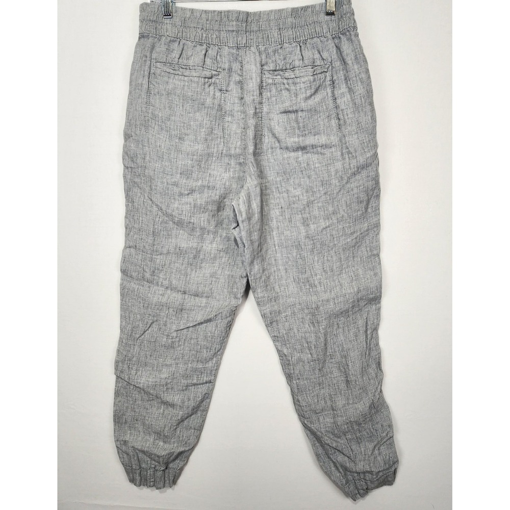ATHLETA Cabo Linen Jogger Gray 100% Linen Exercise Yoga Pilates Size M - Picture 9 of 10